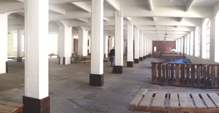 Photograph of the ground floor of an industrial building converted during the urban development project.