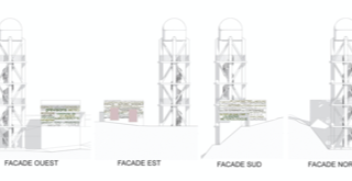 Fassaden des Projekts.