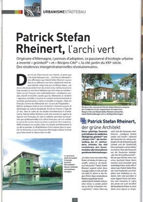 Article sur Patrick Stefan Rheinert, l'archi vert. 