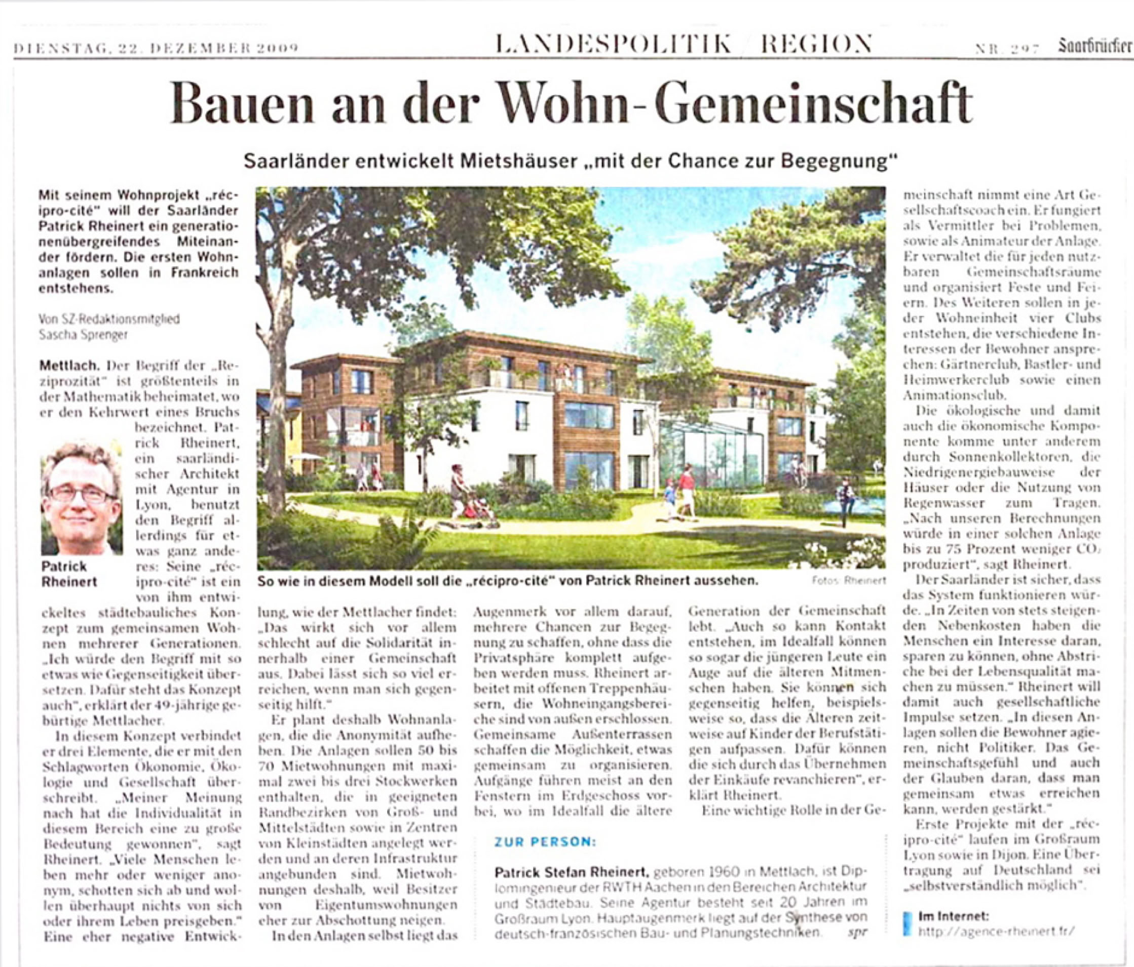 Article en allemand sur une éco-résidence.